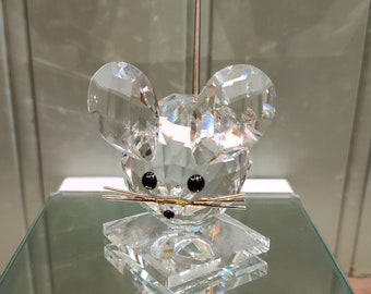 Figura vintage de ratón de cristal de Swarovski - Diseño de Max Schreck