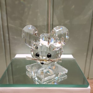 Swarovski kristallen beeldje - Grote muis - Vintage Kristallen beeldje - Swarovski Kristal - Kristallen beeldje - Muis vintage