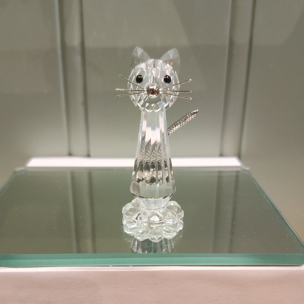 Swarovski Kristal beeldje - Swarovski Replica Kat - Katje - kristallen dierenbeeldje - huisdier - Gepensioneerd