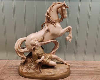 出品デビュー特別セール/チェコスロバキア/ロイヤル・ ダックス製陶器2頭の馬 ロイヤルダックスの馬のフィギュア - Etsy 日本