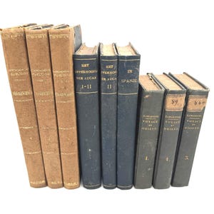 Antique Lot of 9 Books – World History and Travel – Dutch & French – 1835–1889 – Rare Collectible Set
