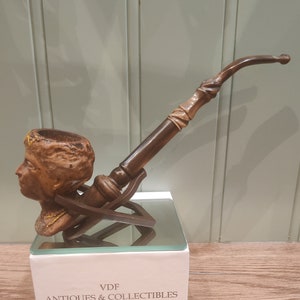 Antique Meerschaum Pipe: Queen Elisabeth of Belgium, Daniel a Andenne, 1910-1920