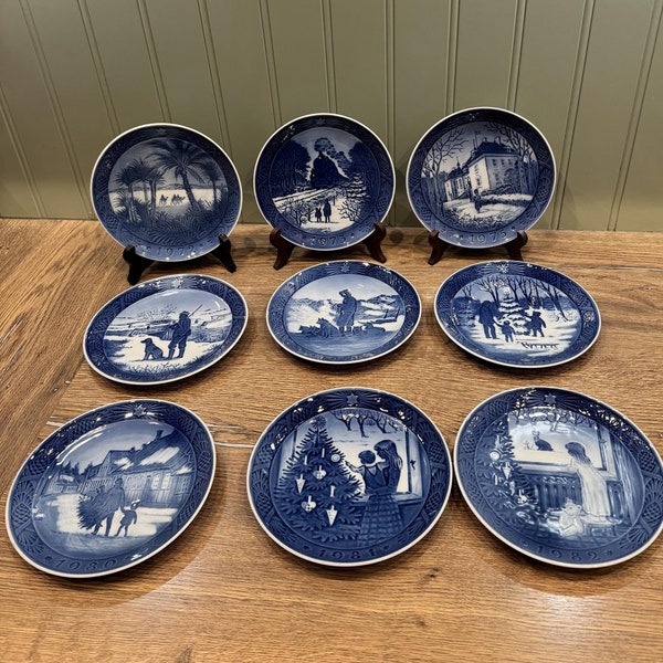Royal Copenhagen Weihnachts-Sammlerteller: Ausgaben 1972-1982