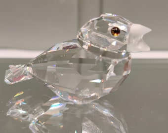 希少　スワロフスキー　クリスタル　スズメの置物 Ciel CollectablesのSparrow Birdの小物入れ。スワロフスキー