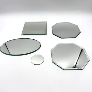 Swarovski presentation mirrors - 5 pieces - facetted mirrors - different sizes