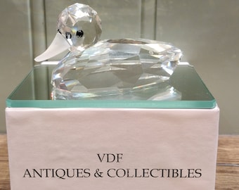 Figuras de cristal de Swarovski - Mallard grande / pato - Cristal de Swarovski - Figura de cristal - PEGADO/DAÑADO #ADOPTADAMAGEDFIGURINE