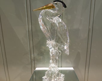 Figurine en cristal Swarovski - héron argenté - cristal Swarovski - figurine en cristal - oiseau Swarovski en cristal - BOXED