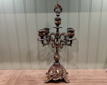 Bellissimo candelabro in ottone in stile Barok/classico - per 5 candele