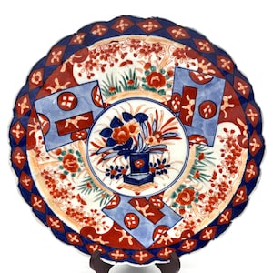 Antique Japanese Imari Plate – 30.5 cm – Meiji to Taisho Era (c. 1880–1930) – Hand-Painted Arita Porcelain