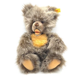 Vintage Steiff teddy bear 0302/30 – long-haired plush bear with moving head – Germany – 1980s