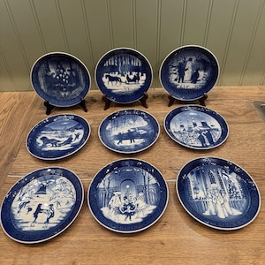 Royal Copenhagen Christmas Collector Plate: 1983-1991 Editions