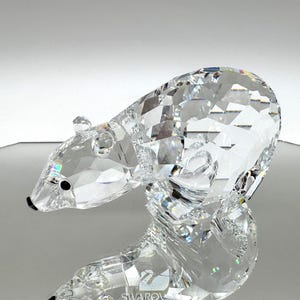 Swarovski-kristalbeeldje - IJsbeer - Vintage beeldje - Glazen beeldje - Kristaldier - Kryształowy Niedźwiedź