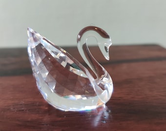 Figurine en cristal Swarovski - Cadeau de renouvellement cygne - SCS - Cristal Swarovski - Figurine en cristal - Cygne en cristal en boîte