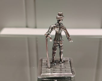 Argento massiccio (probabilmente) (835) Miniatura - Uomo con bastone - Schoonhoven