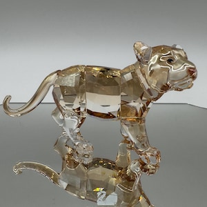 Swarovski Tiger baby Tiger standing - crystal figurine - boxed - Exclusive - Retired - endangered wildlife - gift for her