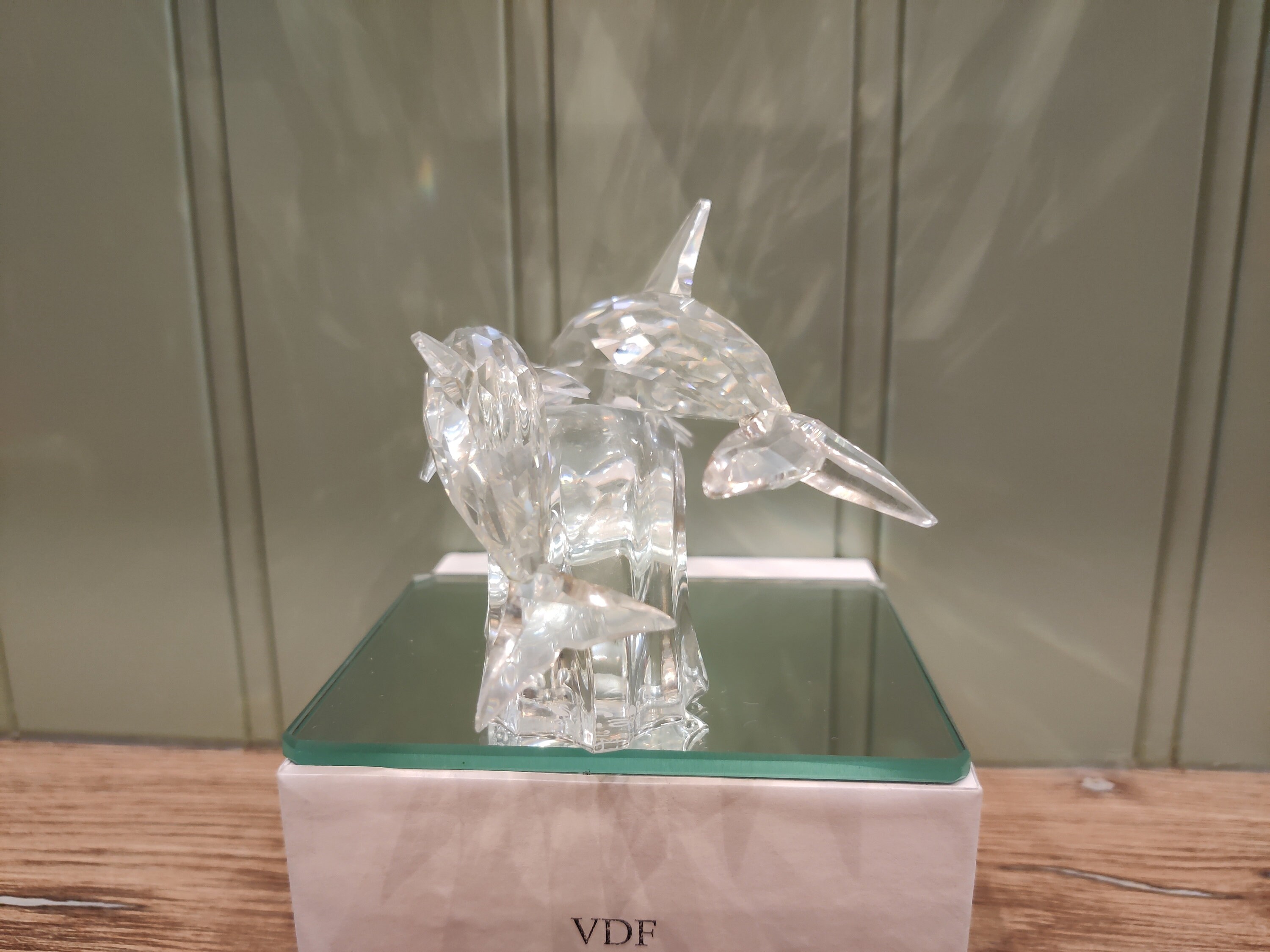 Swarovski Crystal Dolphins Figurine - Annual Edition 1990 - Etsy