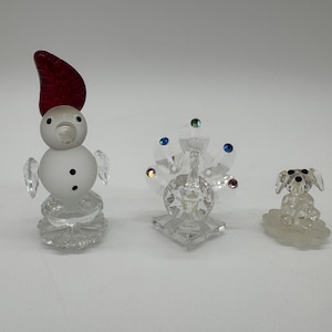 Crystal figurines - Non-Swarovski - 3 figurines - Swarovski copies