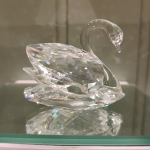 OUDE Swarovski zwaan medium - kristal figurine - dier - vogel - meer - Swarovski kristal - Kristallen figurine