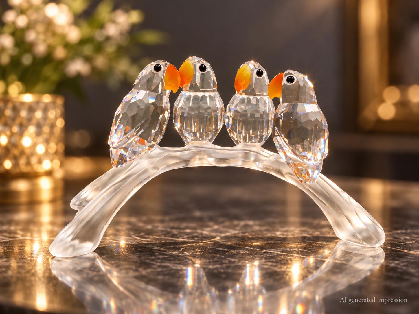Swarovski Lovebirds - Etsy