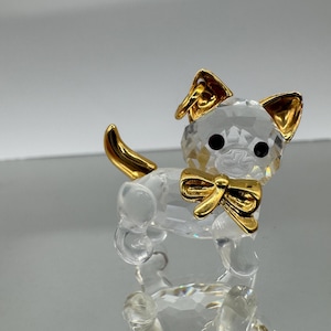 Swarovski Crystal figurine - Swarovski Memories Kitty Cat Necklace figurine - crystal figurine - Gold -Retired
