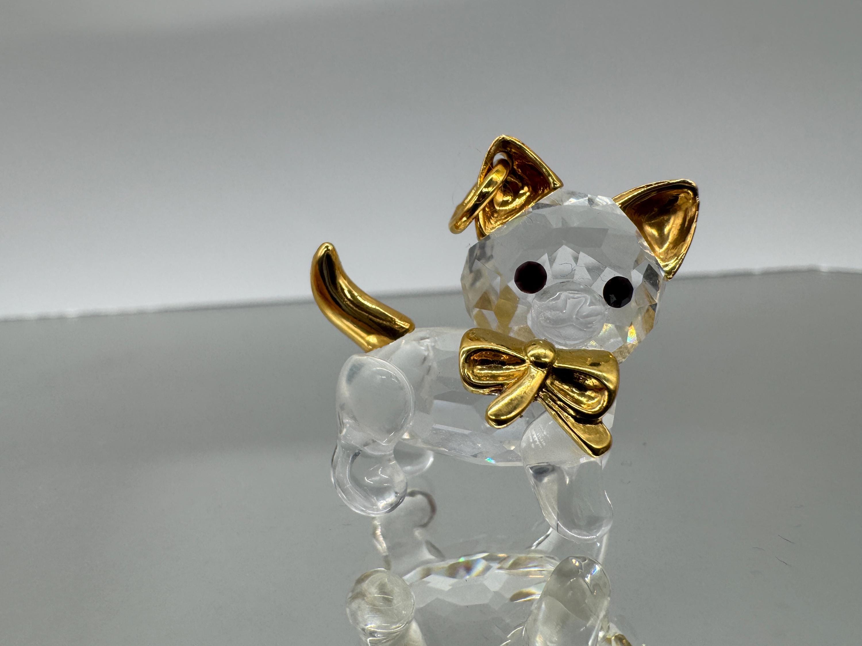 希少廃盤SWAROVSKIスワロフスキー猫ヴィンテージ SWAROVSKI スワロフスキー 招き猫 ラッキーキャット 1071038