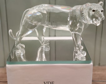 Swarovski Crystal Tiger Figurine - Endangered Species Collection