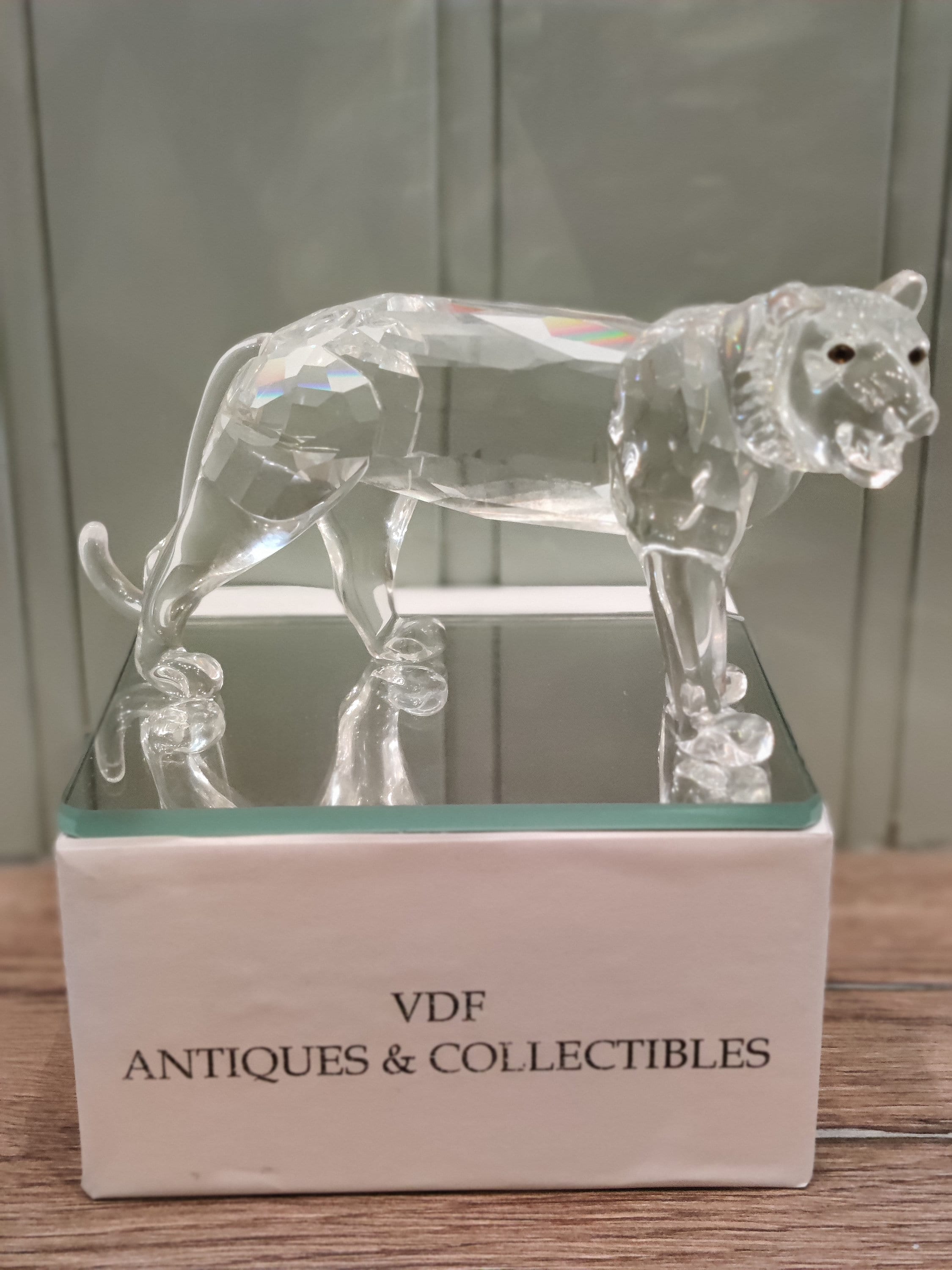Swarovski Crystal Tiger Figurine - Endangered Species Collection