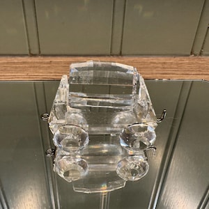 Swarovski Crystal Tipping Wagon Figurine (Damaged)