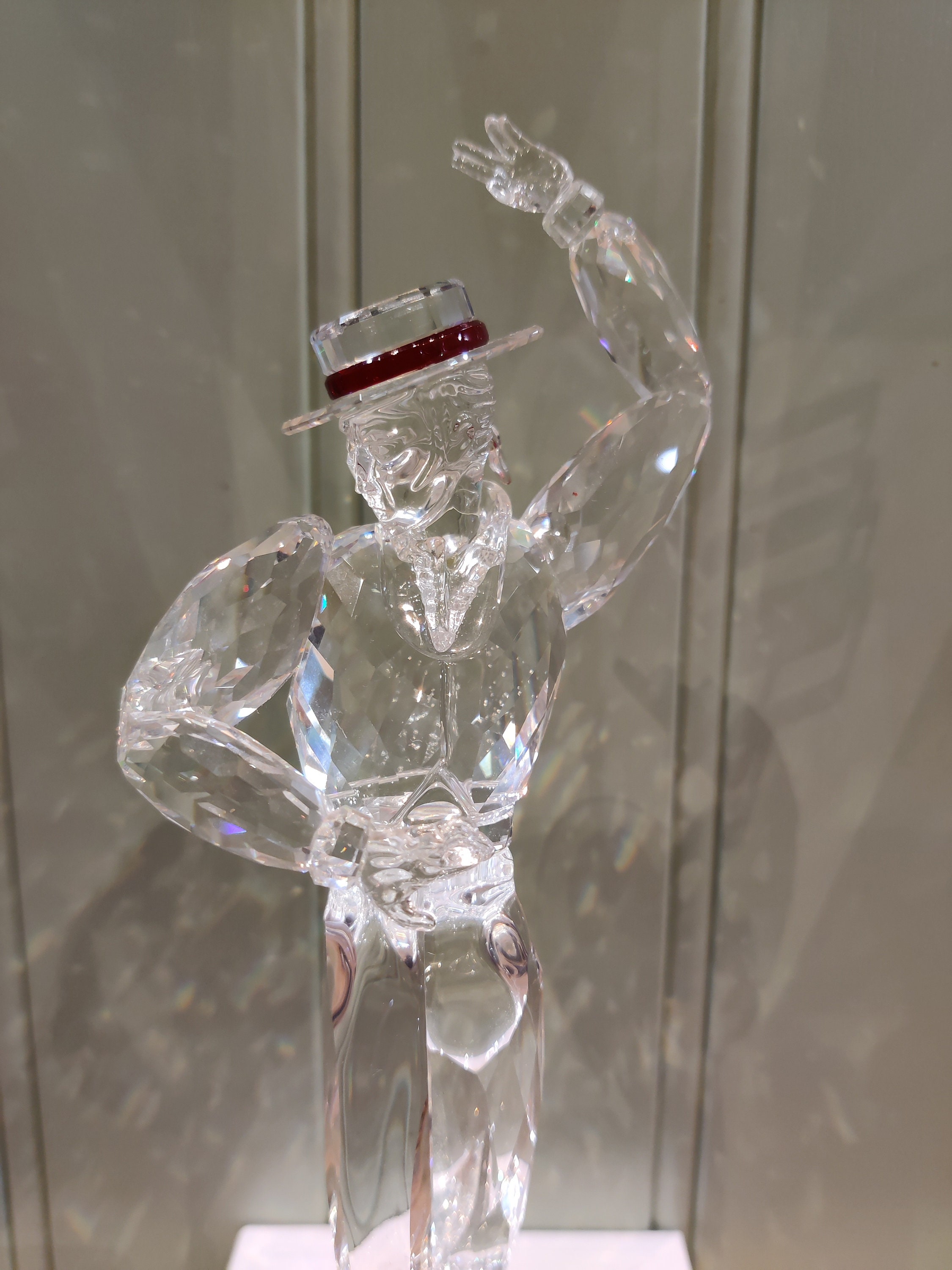 スワロフスキー マジックオブダンス アントニオ 2003年 プラーク・飾り台付き Swarovski Crystal Figurine 