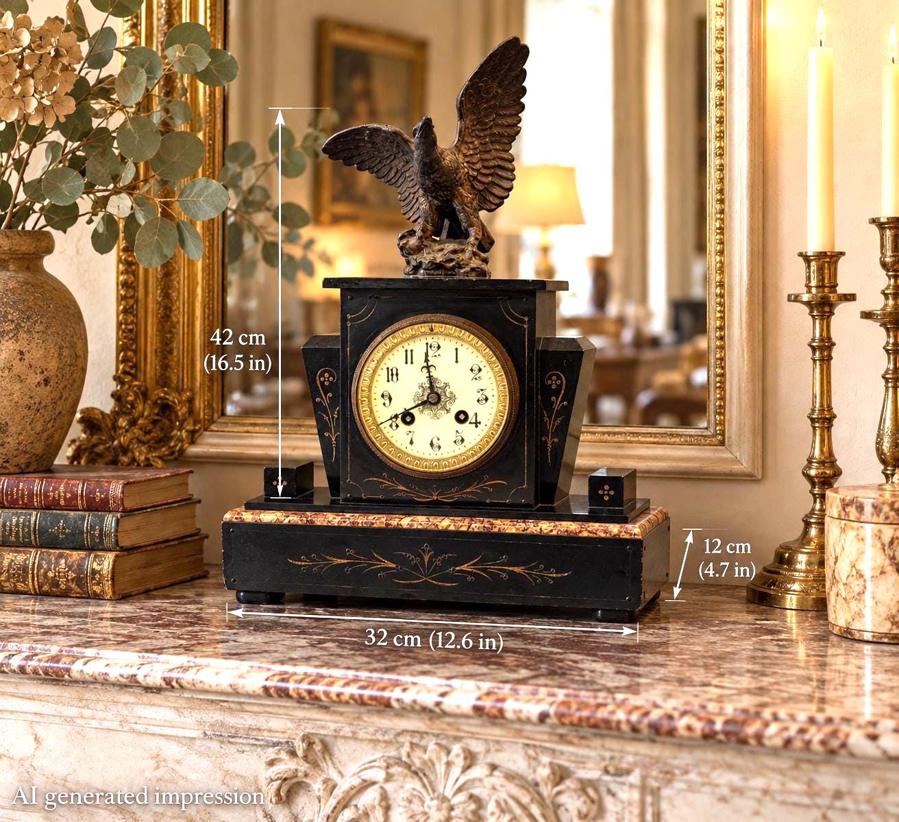 Vintage Eagle Clock - Etsy