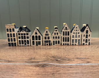 KLM miniature houses - Business class porcelain Amsterdam houses - BOLS - Collectibles decorative porcelain houses - number 46 to 54