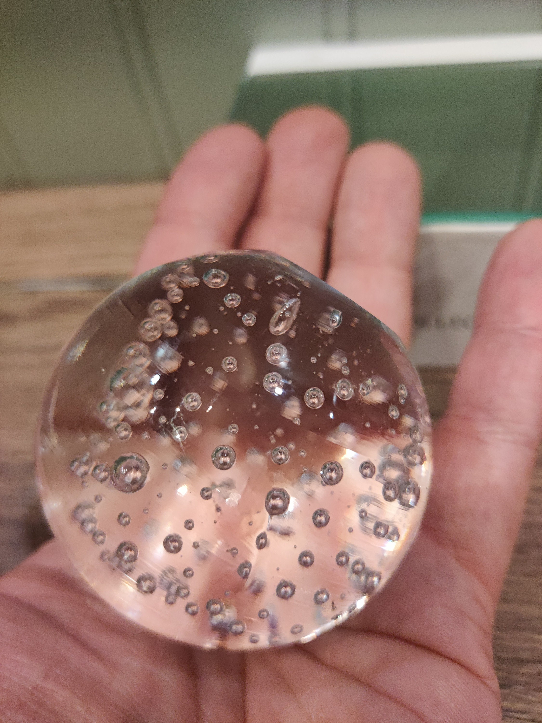 Inflatable Paperweight Unmarked Clear Paperweight With Bubbles in Many Sizes - Vintage Glass ...