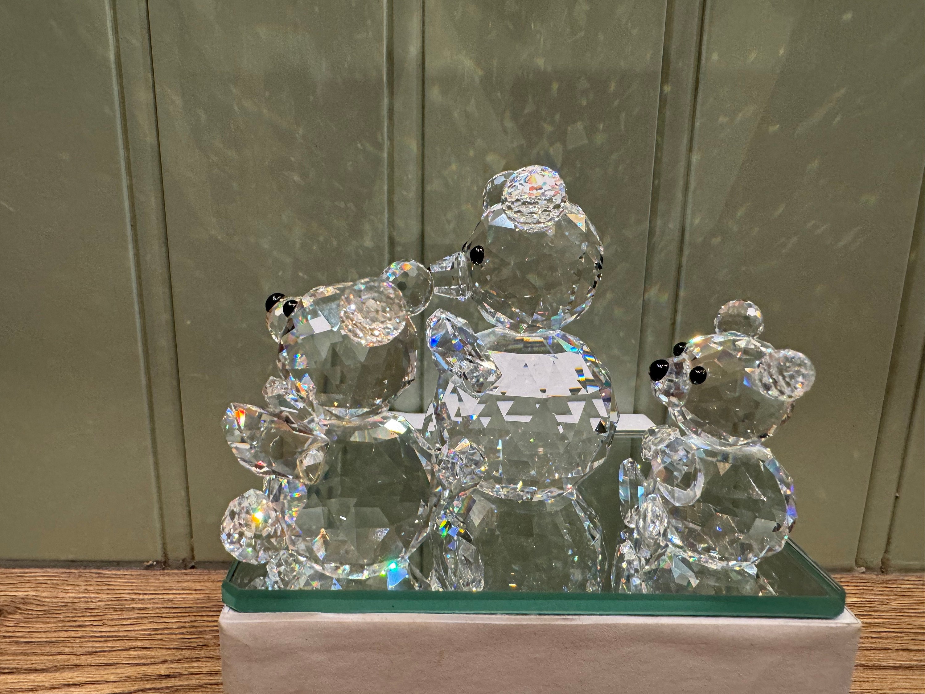 Swarovski Crystal Figurines 3-piece Set - Swarovski Bear