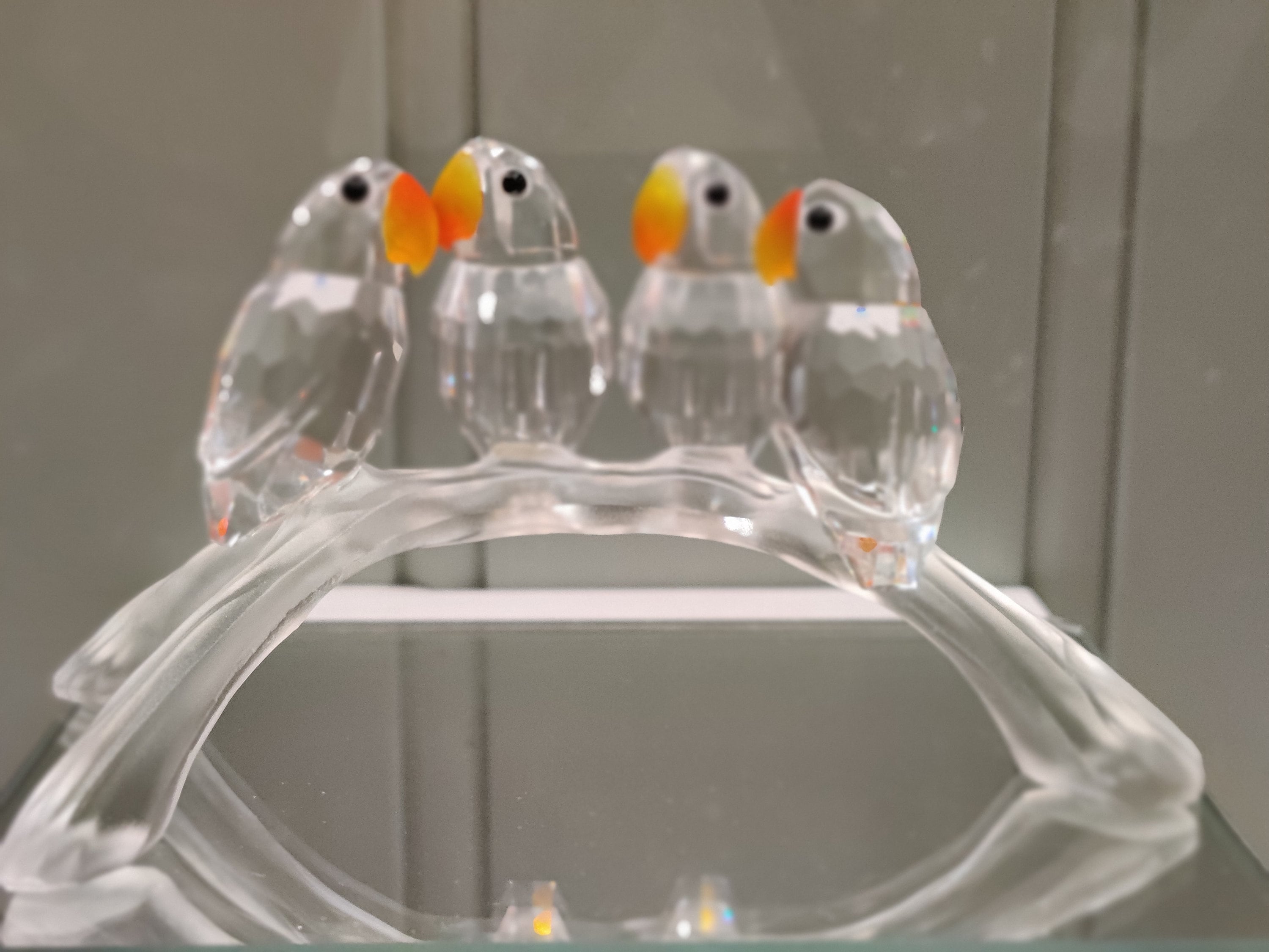 スワロフスキー インコ BABY LOVEBIRDS Swarovski Crystal Four Baby