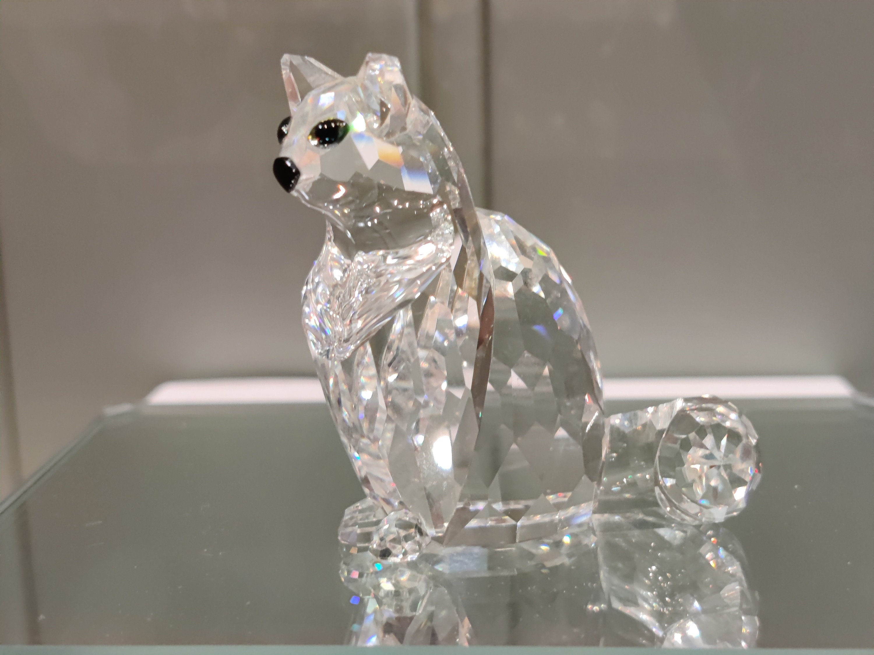 Swarovski Retired Sitting Cat Figurine - Collectible Crystal - Etsy