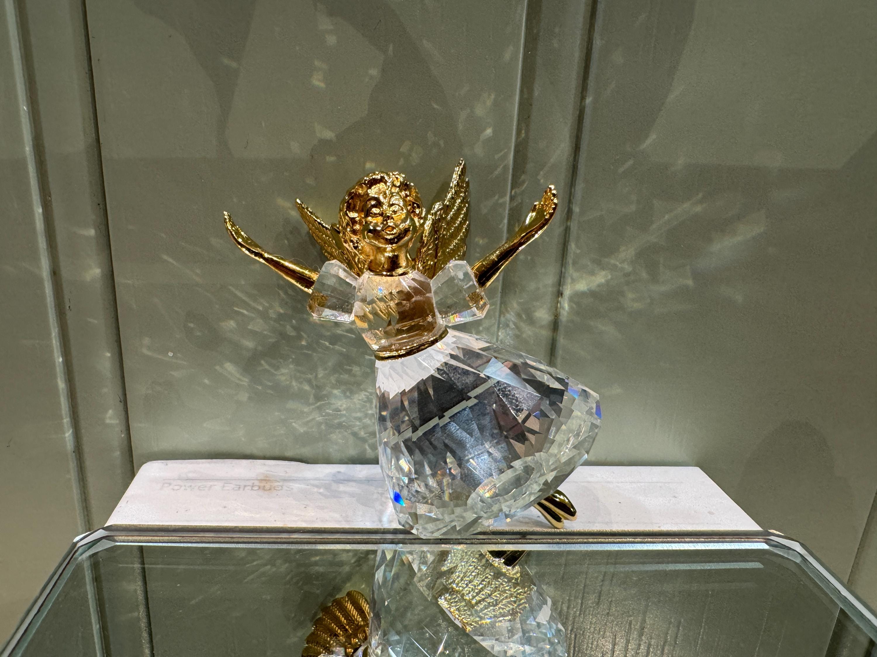 SWAROVSKI クリスタルメモリアルエンジェル 1999 Swarovski Christmas Memories 1999 ANGEL With Flute Ornament