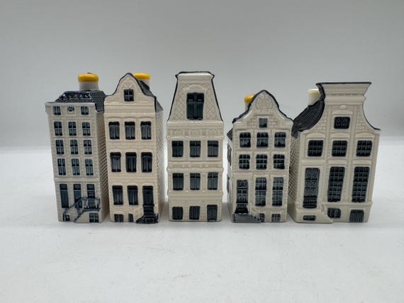 KLM Miniature Amsterdam Houses: Business Class Porcelain