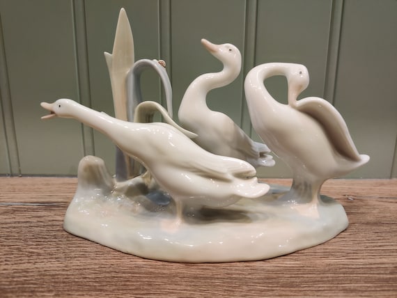 Lladro #4549  figurine drie ganzen - porselein figuur - Gemaakt in Spanje - Handgemaakt - design Fulgencio Garcia
