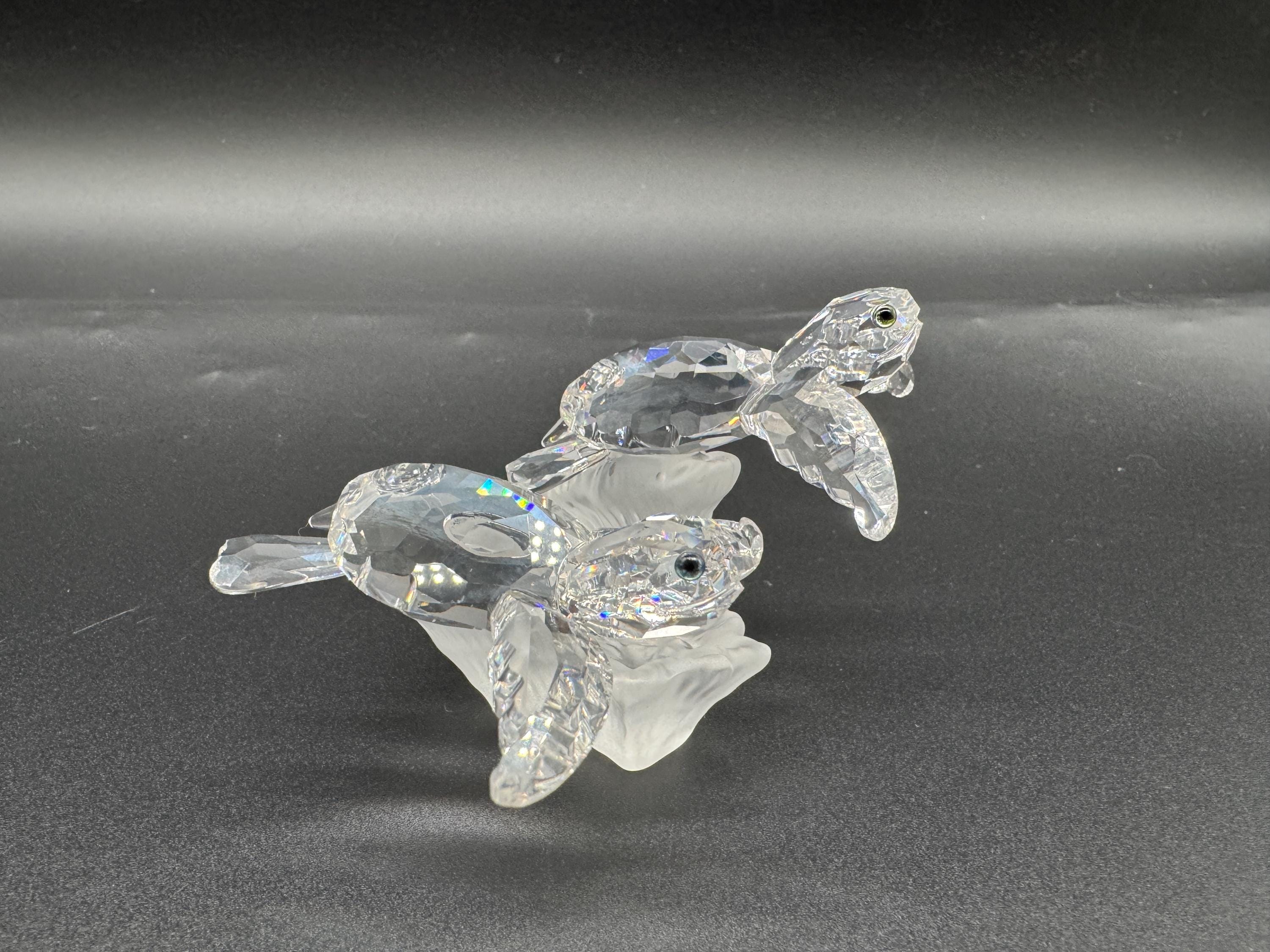 スワロフスキー ベビータートルズ Swarovski Baby Sea Turtles Figurines - Swarovski Crystals - BOXED