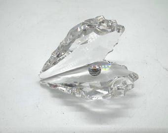 Estatueta de concha de ostra de cristal com pérola – Escultura de vidro sem marca