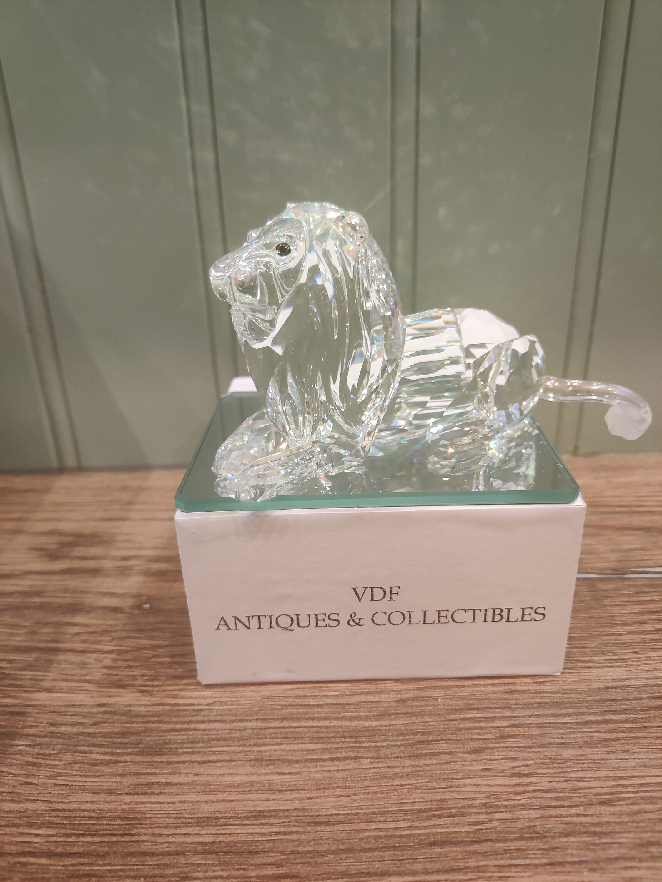 Swarovski Crystal Figurines Lion - Etsy