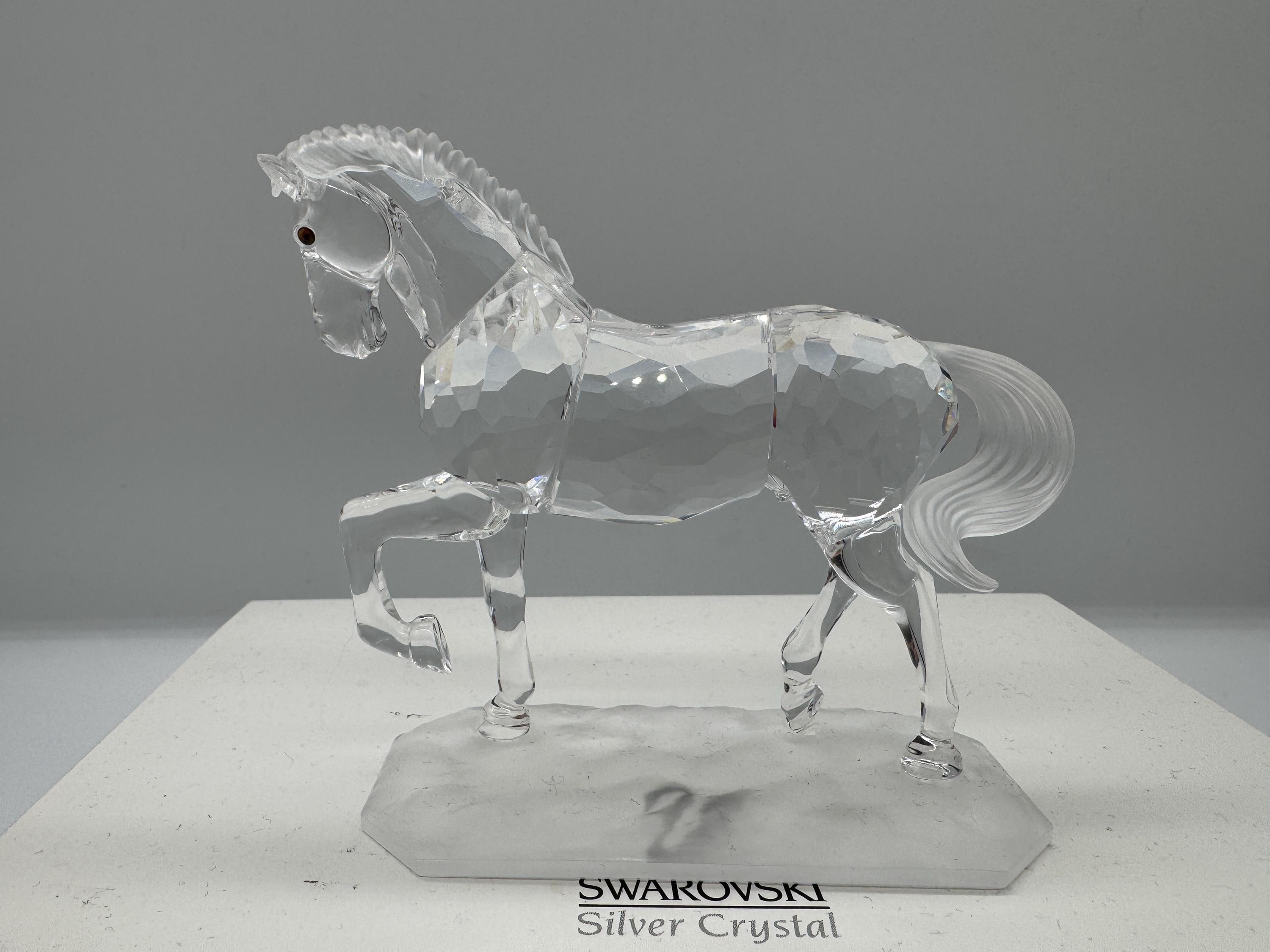 スワロフスキー　Swarovski 馬　made in Austria Swarovski Crystal Arabian Stallion Figurine – Boxed -DAMAGED - Etsy