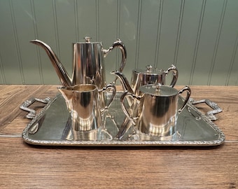 5-piece silverplate tea and coffee set - Belmet Silverplate - Belgium