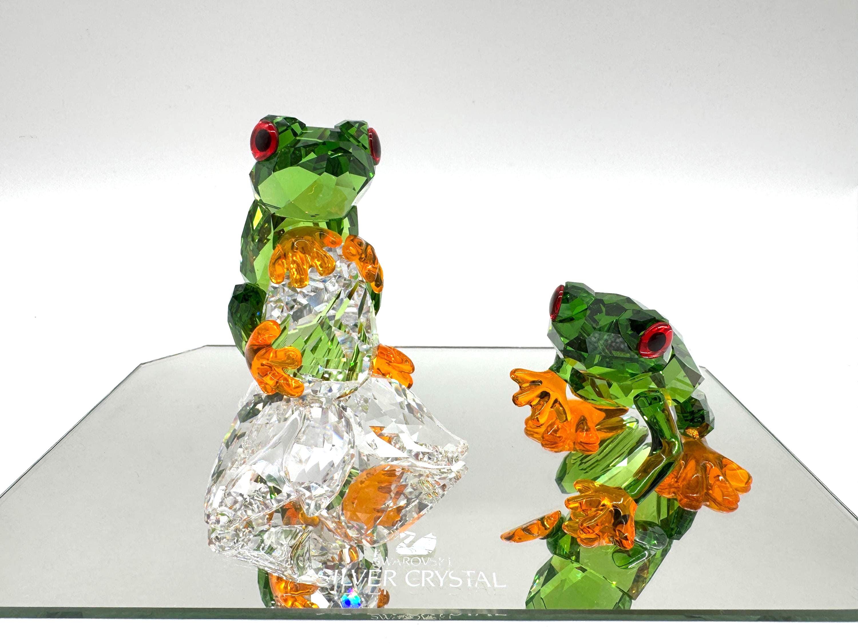 Swarovski Paradise Frogs Figurine - Swarovski Green Frog Figurines