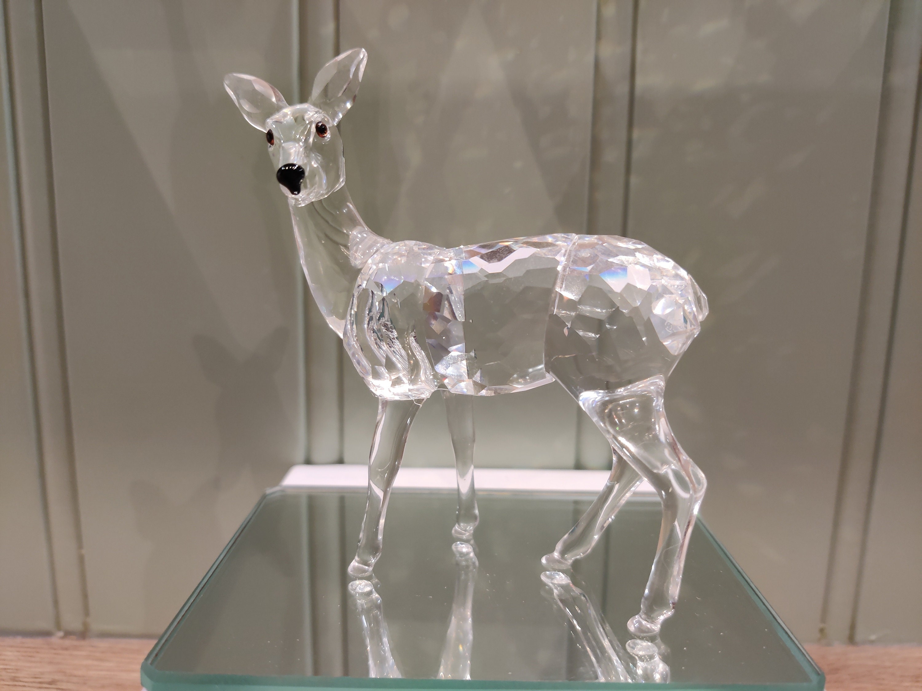 Swarovski Crystal Doe Figurine: Mother Deer - Boxed With