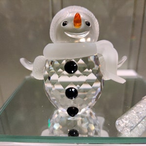 Swarovski Crystal figurine - Swarovski Snowman - Christmas - crystal animal figurine - Swarovski Crystal - Christmas figurine - BOXED