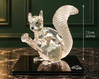 Swarovski Crystal Squirrel Figurine | Tiny Crystal Animal Figurine
