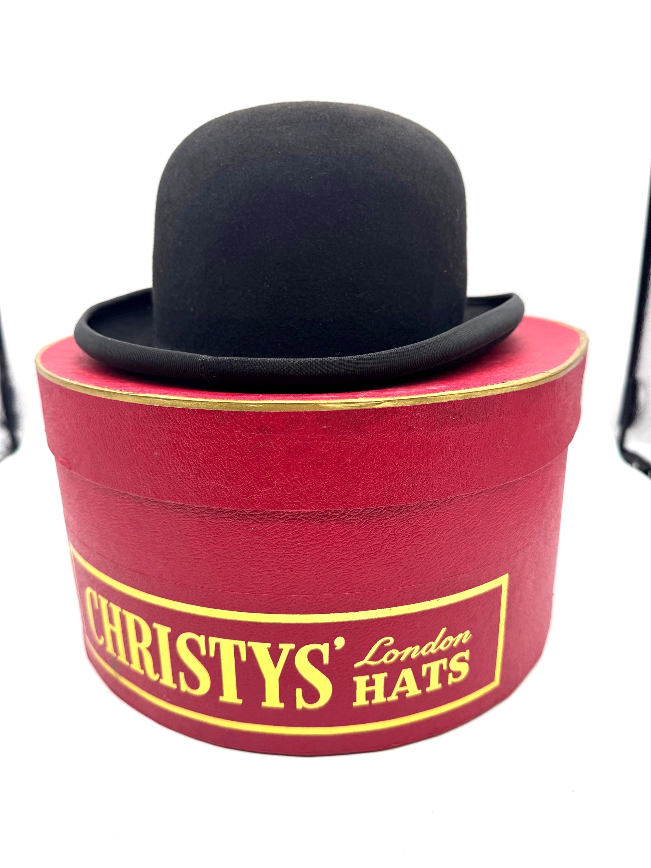 Vintage Merrimac Black Wool Felt Derby Hat Merri Soie Bowler Cap With Box 1950s GEMVIE Black Derby Hat 100% Wool Theater Quality Hat Bowler  main image 4
