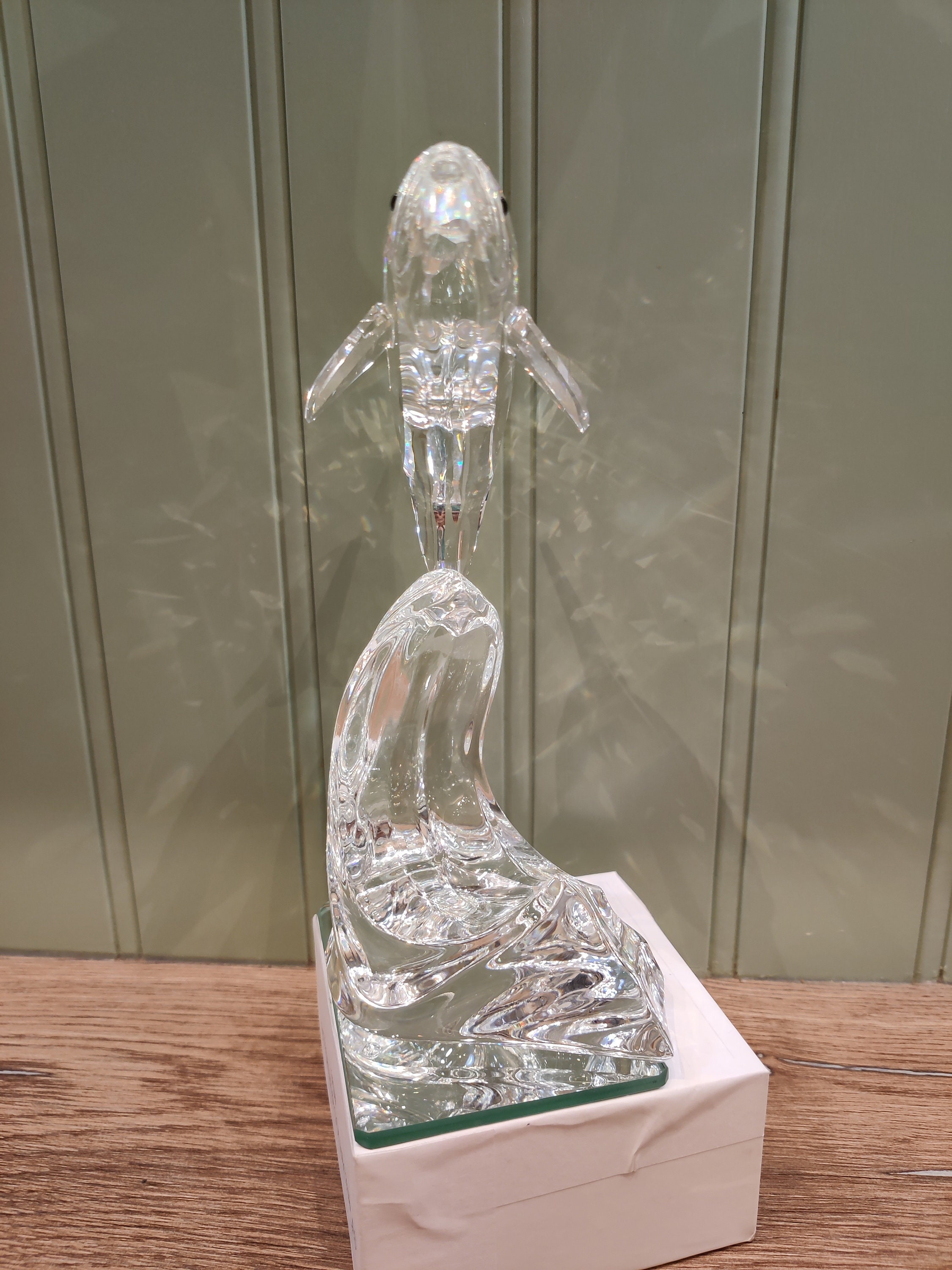 Swarovski Crystal Dolphin Figurine: Prestige Maxi, Original Case