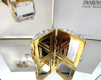 Swarovski Crystal Book Figurine – Gold Accents, Retired Memories